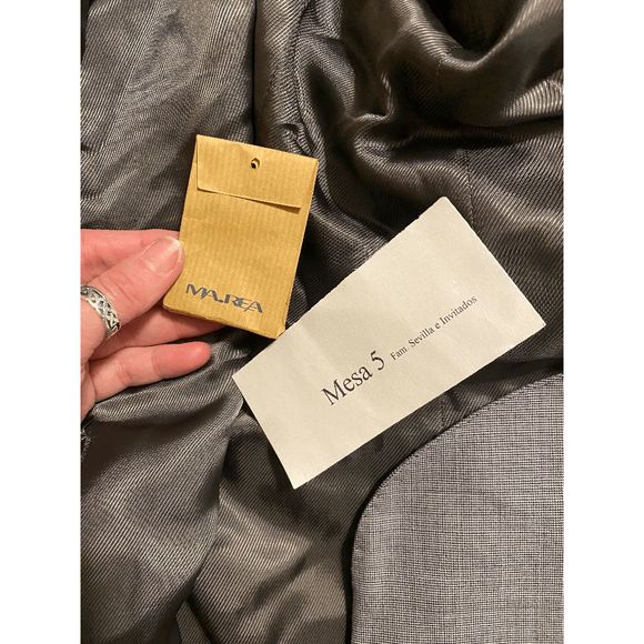 Posillipo 1930 Sartoria Made in Napoli Single-Breasted Checkered Coat Gray Custo - Picture 2 of 16